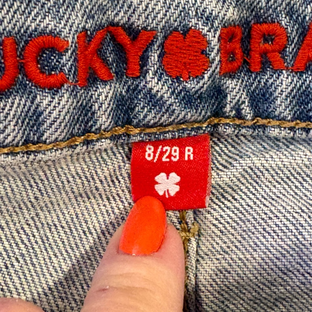 Lucky Brand Light Wash Distressed Straight-Leg Jeans - Picture 9 of 10